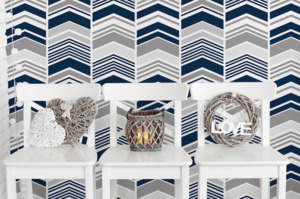 Chevron Stripes Navy