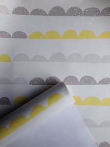 Contemporary Patterns: Half Moons Yellow and Grey