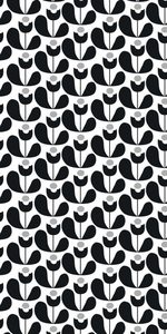 Floral and Tree Patterns: Flower Stack Grey