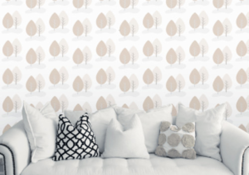 Floral and Tree Patterns: Zig Zag Forest Neutral