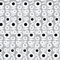 Floral and Tree Patterns: Circle Vines Grey