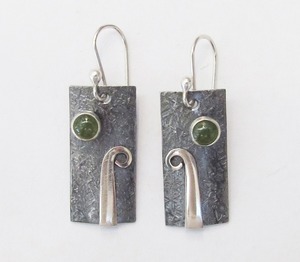 Bob Wyber: “Koru Pounamu” Earrings by Bob Wyber