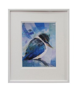 “Kingfisher Daydreaming” framed limited edition print by Sheila Brown