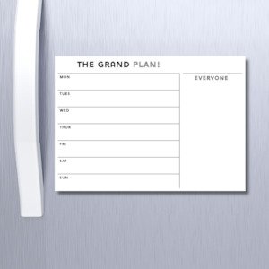 Magnetic Planners Organisers: Weekly Planner Monochrome
