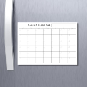 Magnetic Planners Organisers: Monthly Planner Monochrome