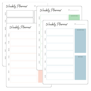 Weekly Planner Pastels Portrait