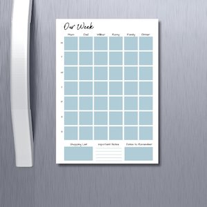 Magnetic Planners Organisers: Family Weekly Planner