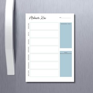 Magnetic Planners Organisers: Te Reo Meal Planner