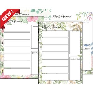Magnetic Planners Organisers: Botanical Collection