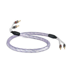 QED Signature Genesis Silver Spiral Speaker Cable Banana. Pair