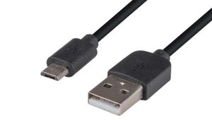 Cables: 1.2m USB 2.0 Micro-B Male to USB-A Male Connectors Colour Black