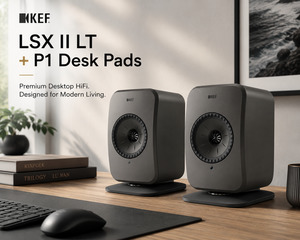Kef: KEF LSX II LT + KEF P1 Desk Pad Bundle