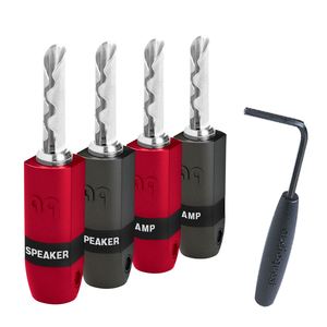 AUDIOQUEST Banana Plug 4 Pack SureGrip 300 Silver
