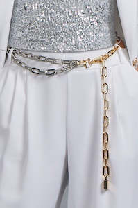 PAULA RYAN Chain Belt - Gold/Silver