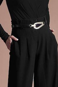 PAULA RYAN Oval Buckle Adjustable Belt