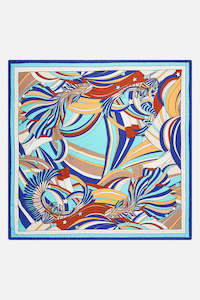 Scarves: CAMILLA - Large Square Scarf Oasis Oracle