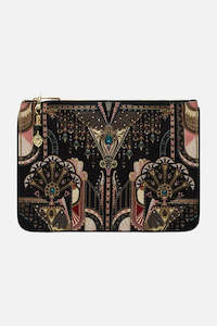 Camilla Accessories: CAMILLA - Small Canvas Clutch They Called her Nefrertari