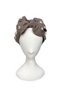 SEVENTH & FIGG Micro Houndstooth with Jeweled Bow Headband