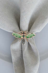 Magpie Home: MAGPIE HOME Green Dragonfly Napkin Rings