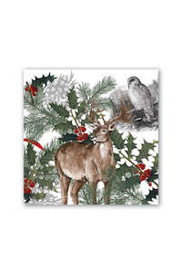 MICHEL DESIGN WORKS Paper Napkins Cocktail - Winter Woodland