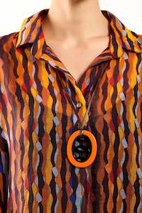 Oooh La La: OOH LA LA Orange Oval Pendant