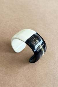 Oooh La La: OOH LA LA Accra Narrow Cuff - Ivory / Dark Brown (D)