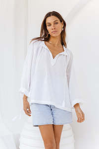 I Am Pylgrym: I AM PYLGRYM Santorini Top - White