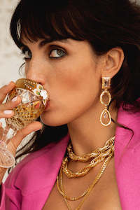 Mountain Moon: MOUNTAIN & MOON Carla Earring Aquamarine & White Topaz