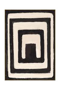 Art Prints: Billie Graphic Black and Sand Print