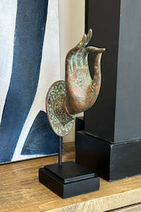 Global Collectables: Large Bronze Vintage Buddha Hand