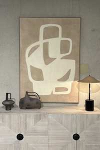Pari Framed Wall Art - Tan & Cream