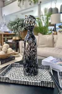 Tall Glass Decanter 59cm Black