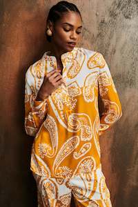 New Arrivals: HERZEN'S ANGELEGENHEIT Marigold Blouse - Superwhite