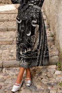 ME369 Vanessa Printed Midi Skirt - Magic