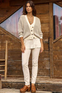 LAUREN VIDAL Bell Cardigan - Beige