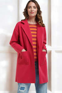 Coats: URBAN LUXURY Fuchsia Coat