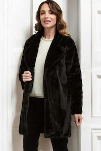 URBAN LUXURY Fury Coat - Black