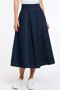 365 Days: 365 DAYS Dakota Denim Skirt - Dark Denim