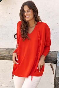 Sweaters: LAUREN VIDAL Naomi Sweater - Orange