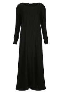 ALQUEMA Simply Pleat Dress Black