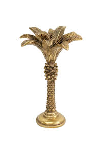 Gold Large Queen Palm Candle Holder