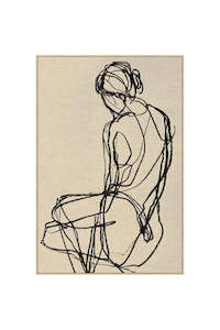 Figure Study Framed Canvas