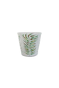 Vases: Palm Leaf Crackled Vase Small