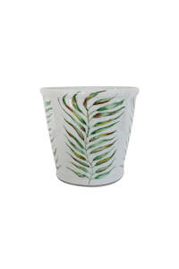 Vases: Palm Leaf Crackled Vase Large