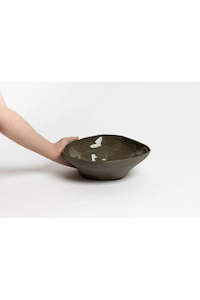 Kitchen Dining: Haan Serving Bowl - Medium Olive Green