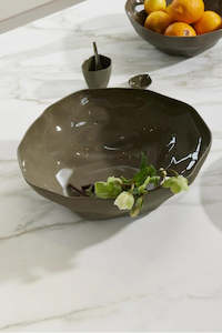 Kitchen Dining: Haan Serving Bowl - Large Olive Green