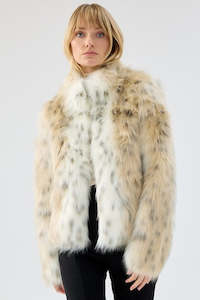 Unreal Fur: UNREAL FUR - Wild Dream Jacket Snow Leopard