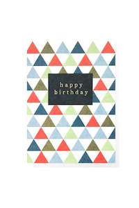 Homeware And Gifts: Coloured Triangles - Card