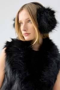 New Arrivals Fashion: UNREAL FUR All Ears Earmuffs - Black