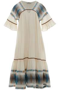 Devotion Twins: DEVOTION TWINS Trilogy Midi Dress - Blue/Camel